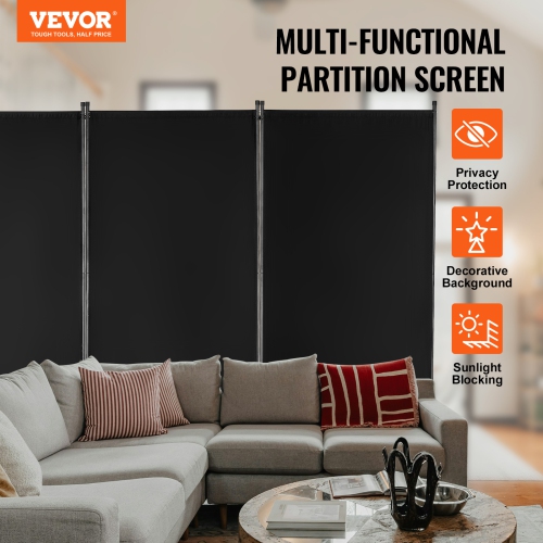 VEVOR 3 Panels Room Divider, Room Divider, Folding Privacy Screen and Portable Partition Divider for Room Separation, Freestanding Room Partitions