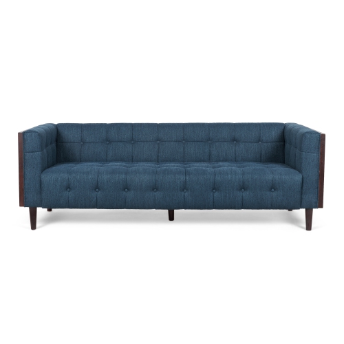 Fantasylab Modern 3-Seater Sofa Comfy Upholstered Couch with Extra Deep Seats