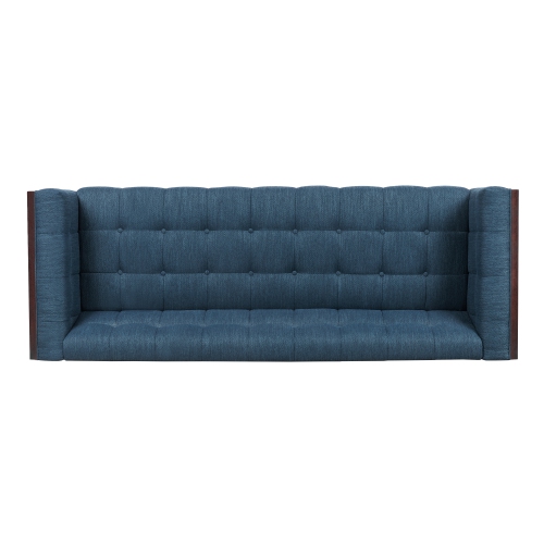 Fantasylab Modern 3-Seater Sofa Comfy Upholstered Couch with Extra Deep Seats