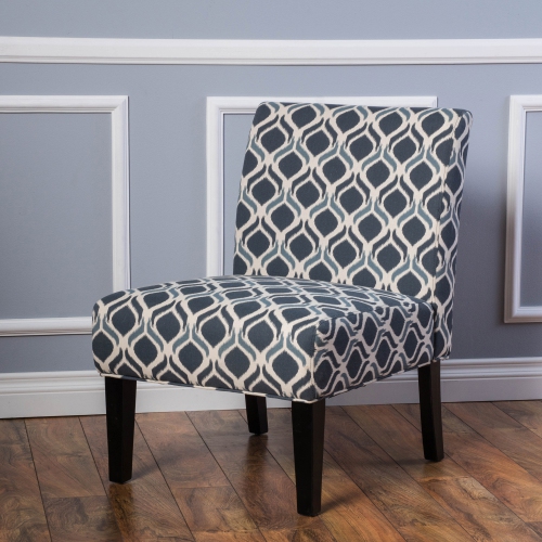 Fantasylab Accent Chair with Wood Foot Armless Elegant Upholstered