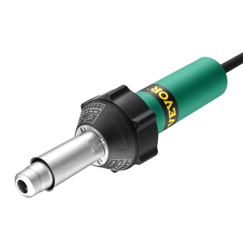 VEVOR 1600W Hot Air Plastic Welder, Torch Pistol, 122-1112℉ PVC TPO Vinyl Welding Torch, Roofing Welding Kit with 9 Accessories- 4 Nozzles & 4 Seam