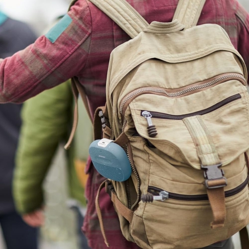 Haut-parleur Bluetooth SoundLink Micro de Bose&nbsp;: Petit haut-parleur portatif étanche avec microphone, bleu pierre