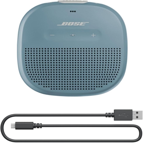 Haut-parleur Bluetooth SoundLink Micro de Bose&nbsp;: Petit haut-parleur portatif étanche avec microphone, bleu pierre