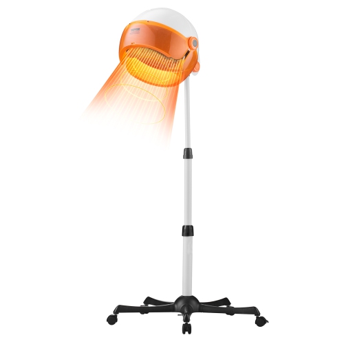 VEVOR 1875W Professional Hooded Dryer, High-Power Bonnet Hair Dryer, Sit Under Hair Dryer with Timer, 3 Temp Settings & Wind Speed, Floor Standing