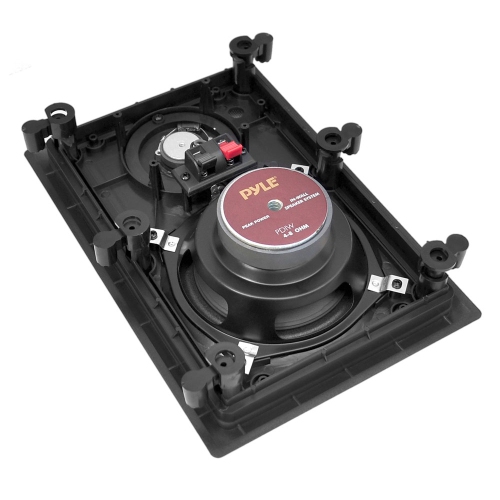 Pyle Home PDIW65 200-Watt, In-Wall/In-Ceiling 6.5-inch Stereo Speakers, 2-Way, Flush Mount, White Pair