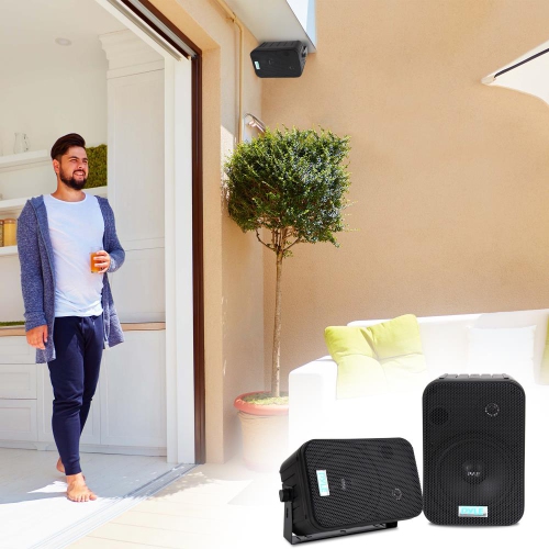 Pyle PDWR50B 500W 6.5 Indoor/Outdoor Waterproof Speakers - Black - Pair - PDWR50B
