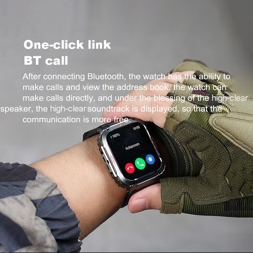 1.92" smartwatch with ECG and SpO2 monitoring - Bluetooth calling, temperature monitoring, IP68 waterproof, long battery life, perfect for fitness