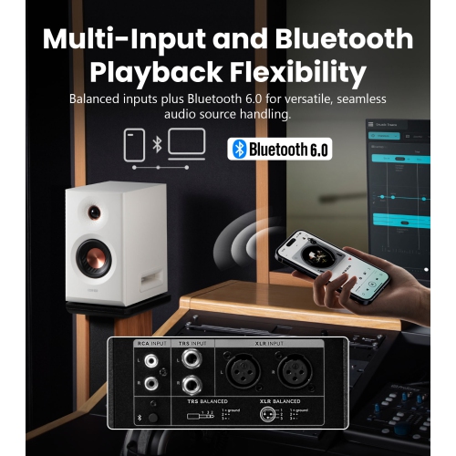 Edifier MR5 2.0 Studio Monitor Bookshelf Speakers, Compact Size for Home Studio & Music - White