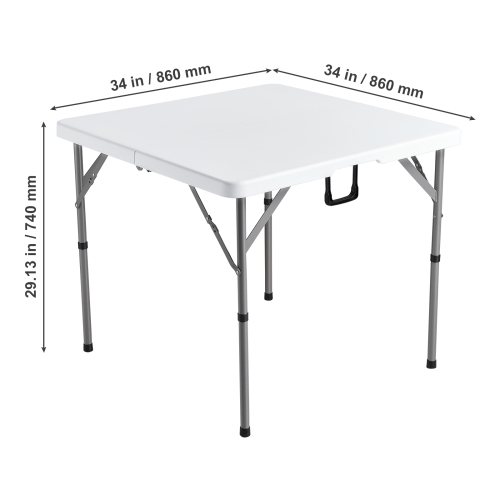Table Mahjong de 34 x 34&nbsp;po de VEVOR, table de 4 cartes de joueur pliable avec surface verte résistante à l'usure, table de dominos carrée
