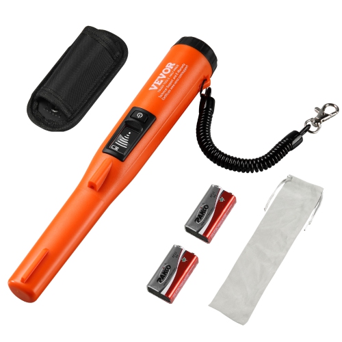 VEVOR  3 Modes Metal Detector Pinpointer, Ip68 Fully Waterproof Handheld Pin Pointer Wand, 4.5" Detection Depth, Lcd Screen, Treasure Hunting Probe