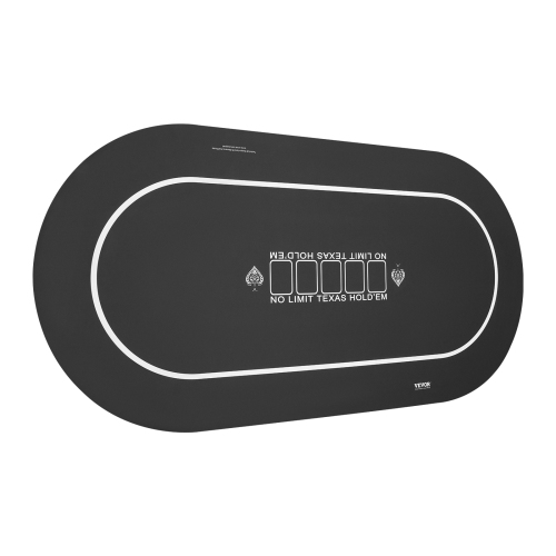 VEVOR 70 x 35 Inch Poker Table Top, Poker Mat for Table, 6-8 Players Foldable Poker Table Top with Carrying Bag, Folding Poker Table Topper for Poker