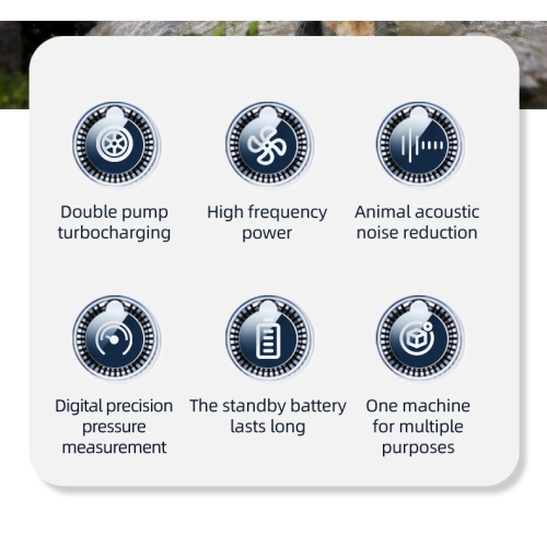 Pompe à air portative sans fil de 12&nbsp;V avec écran LCD - gonfleur de pneus multifonction pour voiture/vélo, prend en charge 150&nbsp;lb/po², 4