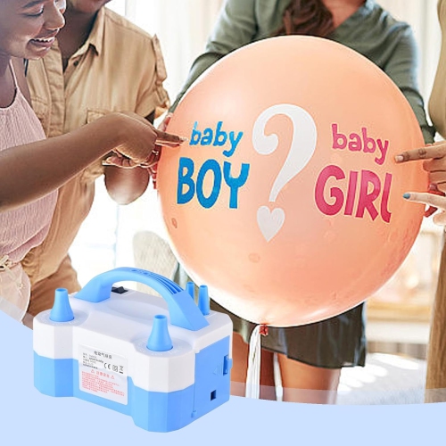 Double nozzle electric balloon pump - quickly inflate aluminum foil balloons and large balloons, with cable tie tool, noise level ≤ 95dB, portable