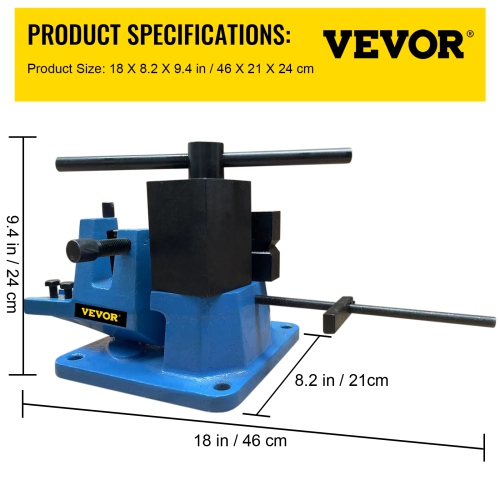 VEVOR UB-100 Metal Bender,Universal Metal Rebar Bender High-hardened Steel Material ,Heavy-Duty Metal Rod Bender Hot and Cold With Detachable Bending