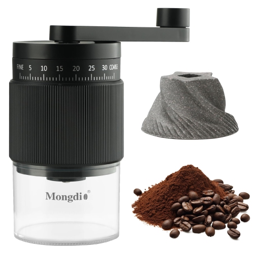 Moulin à café manuel portatif à 35 niveaux de mouture et de finesse, idéal pour une utilisation à la maison et à l'extérieur en voyage