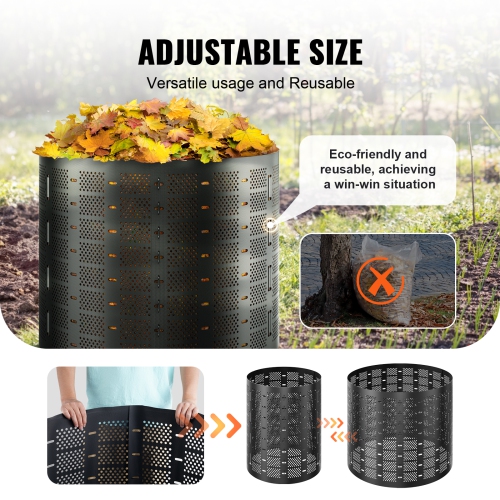 VEVOR 220 Gallon Compost Bin , Outdoor Expandable Composter, Easy to Setup & Large Capacity Composting Bin, Fast Creation of Fertile Soil