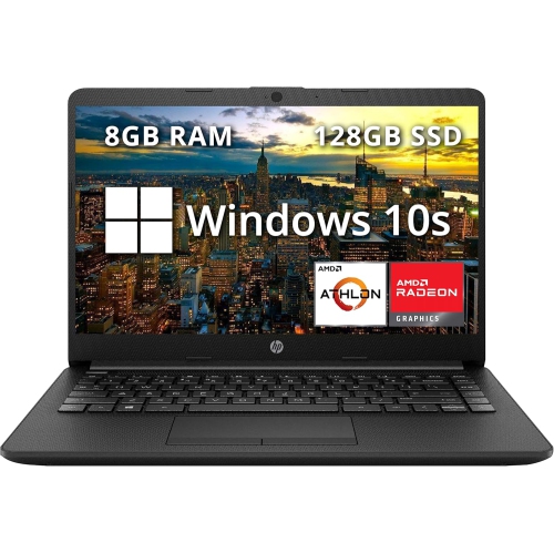 Refurbished - HP Pavilion 14" HD Anti-Glare Laptop, AMD Athlon Silver 3050U, 128GB PCIe SSD, 8GB RAM, AMD Radeon Graphics, Webcam, Bluetooth, Windows