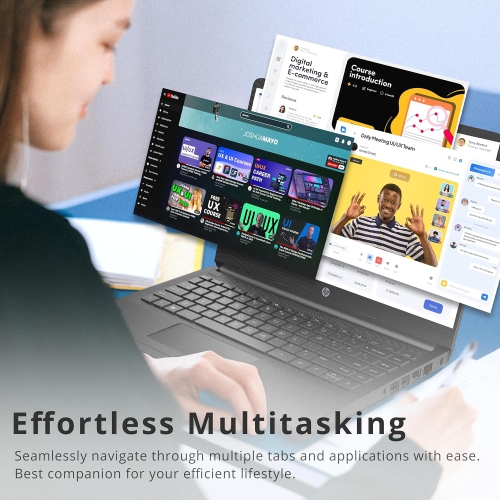 Refurbished - HP Pavilion 14" HD Anti-Glare Laptop, AMD Athlon Silver 3050U, 128GB PCIe SSD, 8GB RAM, AMD Radeon Graphics, Webcam, Bluetooth, Windows