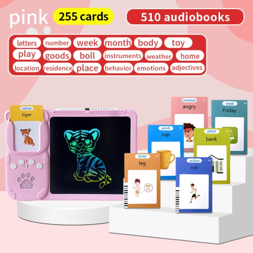 THE WAY  Early Childhood Education Card Machine 8.5-Inch Handwriting Tablet All-In-One Machine Children's English Learning Painting Educational Toys