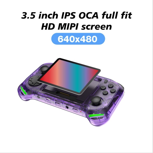 HG3508 handheld game console open source handheld HD large screen portable game console nostalgic retro 30000 + classic retro games - red 128GB