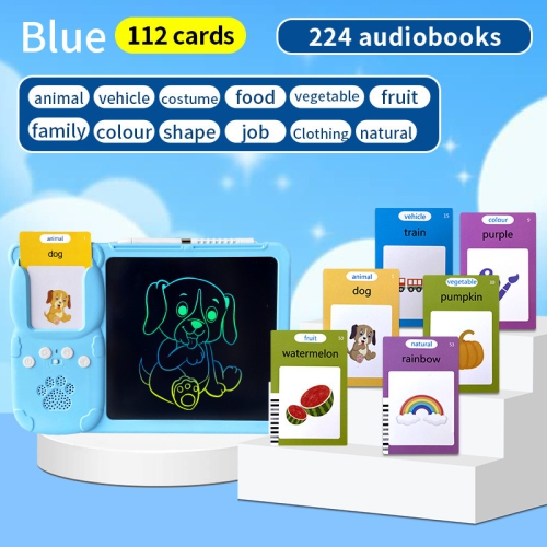 Early childhood education card machine 8.5-inch handwriting tablet all-in-one machine children's English learning painting educational toys - light