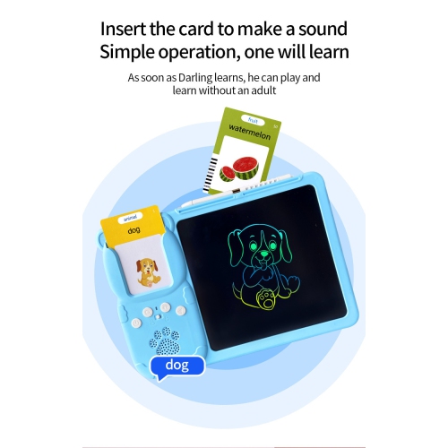 Early childhood education card machine 8.5-inch handwriting tablet all-in-one machine children's English learning painting educational toys - light
