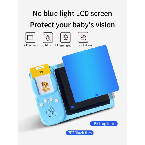 Early childhood education card machine 8.5-inch handwriting tablet all-in-one machine children's English learning painting educational toys - light