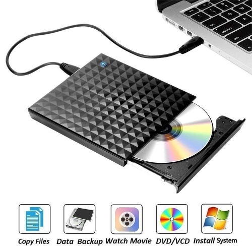 Touch USB external DVD burner playback optical drive, widely compatible, plug and play, no need to install drivers, compatible with Windows, Mac os