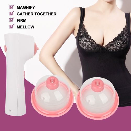 Electric female breast beauty instrument household breast massager breast beauty treasure negative pressure massage instrument - double cup large +