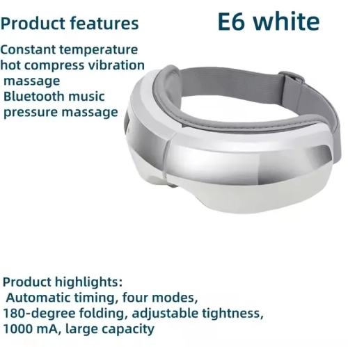 Eye protector, eye massager, heating airbag, folding eye protector, eye soothing smart massage eye mask - E6, hot compress + vibration + airbag +