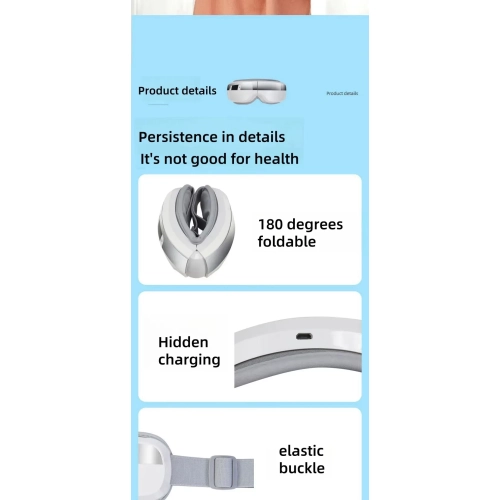 Eye protector, eye massager, heating airbag, folding eye protector, eye soothing smart massage eye mask - E6, hot compress + vibration + airbag +