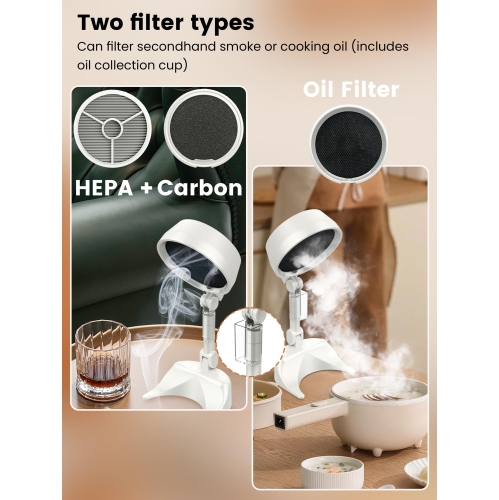 Hotte de cuisine pliable, mini hotte de cuisinière portative, purificateur de fumée intérieur à chargement USB, idéal pour la cuisine, le restaurant,