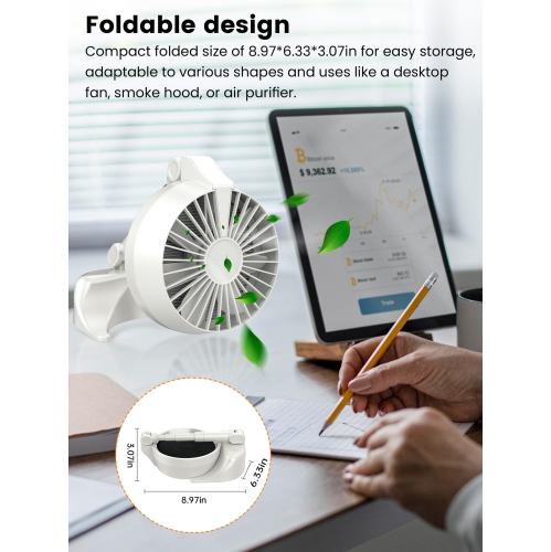 Hotte de cuisine pliable, mini hotte de cuisinière portative, purificateur de fumée intérieur à chargement USB, idéal pour la cuisine, le restaurant,
