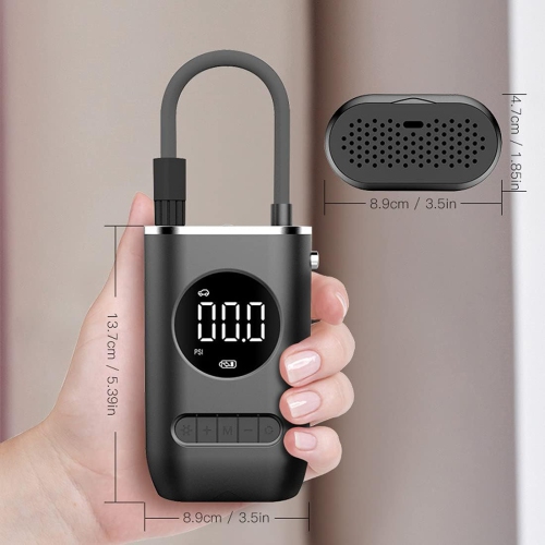 Wireless charging lithium battery model|150PSI fast charging|4 modes intelligent switching|Tire pressure digital display and automatic