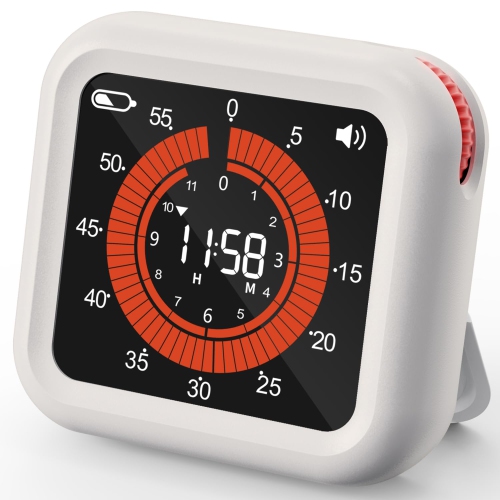 MYACUC  Magnetic Timer for Classroom, Digital Visual Timer for Kitchen And Office, Portable Mini Rechargeable Timer