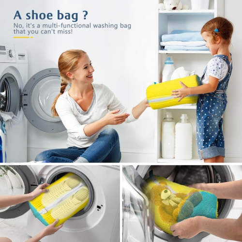 2 Pack Shoe Bag for Washing Machine, Sneaker Washing Machine Bag Suitable for Washing Machine and Dryer