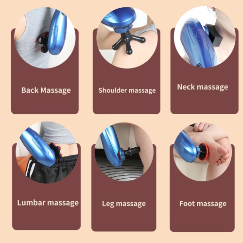Electric Handheld Multi-function Body Meridian Muscle Relaxation USB Massager