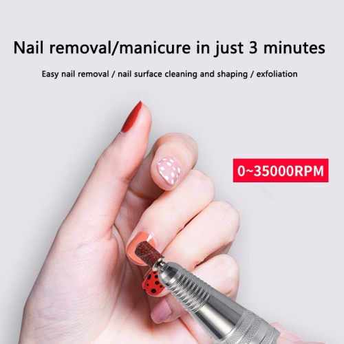 Perceuse à ongles électrique, perceuse à ongles rechargeable professionnelle 35000 tr/min, outils de broyeur à gel en acrylique portatif avec 6