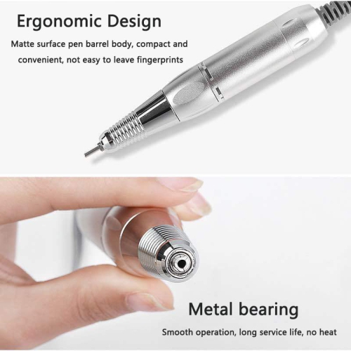 Perceuse à ongles électrique, perceuse à ongles rechargeable professionnelle 35000 tr/min, outils de broyeur à gel en acrylique portatif avec 6