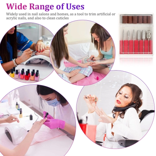 Perceuse à ongles électrique, perceuse à ongles rechargeable professionnelle 35000 tr/min, outils de broyeur à gel en acrylique portatif avec 6