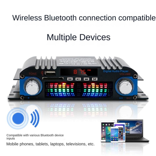 Mini-amplificateur audio haute puissance Bluetooth 4 canaux pour l'auto 60&nbsp;W Mini récepteur audio stéréo haute fidélité idéal pour le