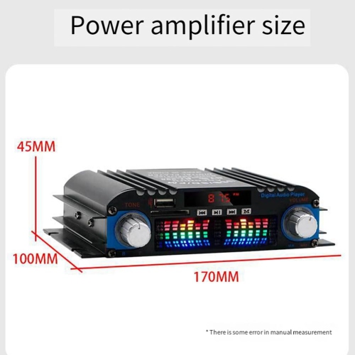 Mini-amplificateur audio haute puissance Bluetooth 4 canaux pour l'auto 60&nbsp;W Mini récepteur audio stéréo haute fidélité idéal pour le