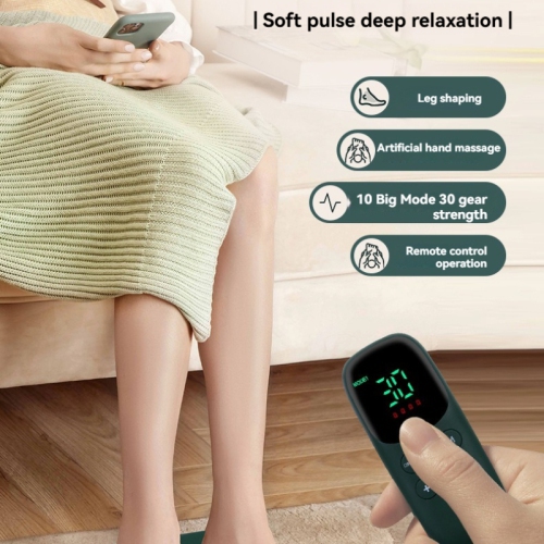 Coussin de massage pour les pieds EMS avec télécommande - Pétrissage profond, 10 modes et 30 niveaux d'intensité, rechargeable, portatif, pour les