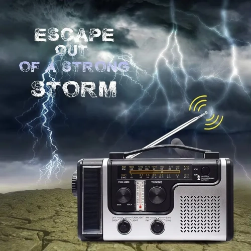 Chargeur solaire multifonctionnel à manivelle pour téléphone mobile recharge radio d'urgence éclairage prévention des catastrophes d'urgence