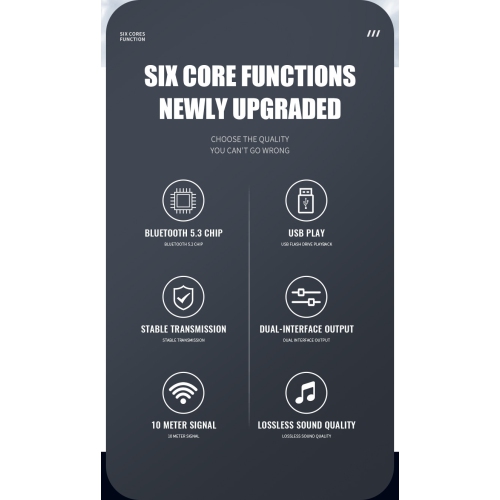 New 5.3 version Bluetooth audio receiver USB music player old audio to wireless Bluetooth adapter - plug and play - interface 3.5RCA