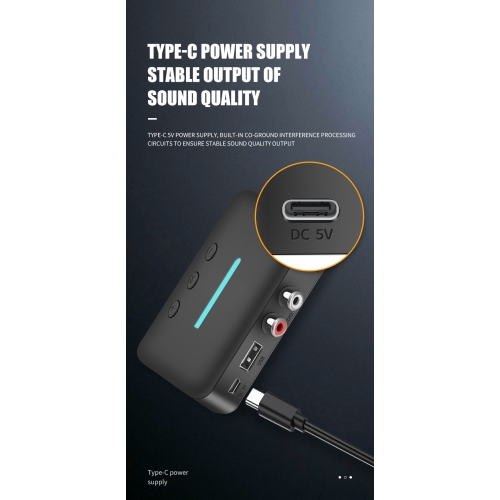 New 5.3 version Bluetooth audio receiver USB music player old audio to wireless Bluetooth adapter - plug and play - interface 3.5RCA