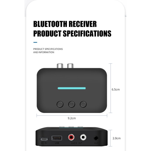 New 5.3 version Bluetooth audio receiver USB music player old audio to wireless Bluetooth adapter - plug and play - interface 3.5RCA
