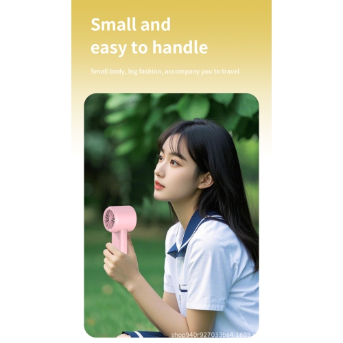 2025 new handheld portable cool cooling fan desktop semiconductor turbine high-speed mini fan bladeless design cooler-sky blue small air gun