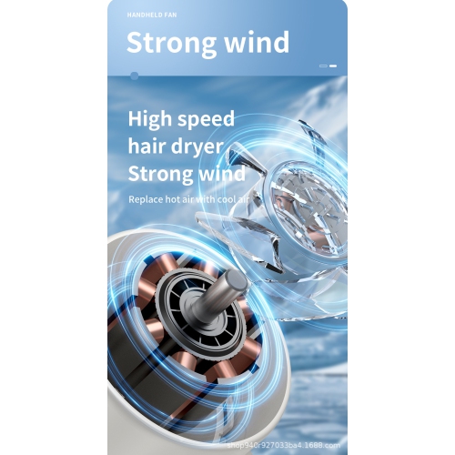 2025 new handheld portable cool cooling fan desktop semiconductor turbine high-speed mini fan bladeless design cooler-white small air gun