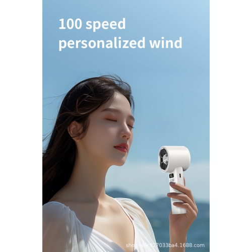 2025 new handheld portable cool cooling fan desktop semiconductor turbine high-speed mini fan bladeless design cooler-white small air gun